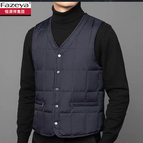 男士冬季加厚羽绒马甲中年保暖