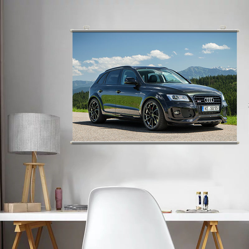Audi Q5汽车海报壁纸墙贴现代装饰画照片写真学生宿舍卷轴定制