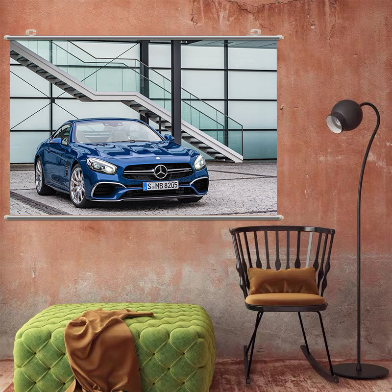 梅赛德斯奔驰 Sl汽车高清海报壁纸墙贴宿舍现代装饰画卷轴挂画,家居饰品,现代装饰画,淘宝优惠券,粉丝福利购,淘宝优惠卷