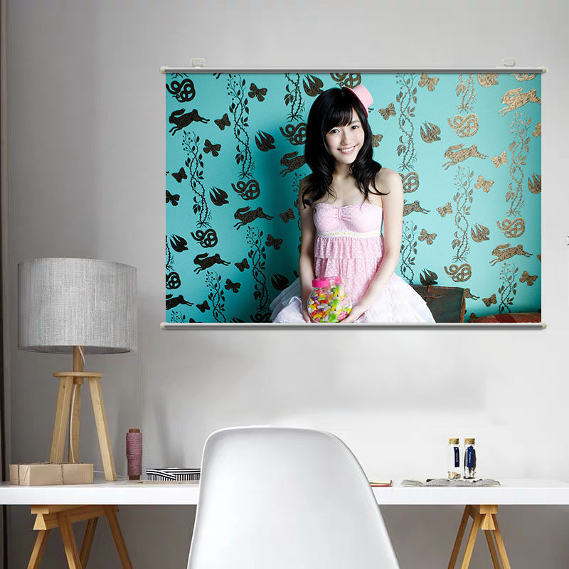 渡边麻友明星高清相纸海报墙贴壁纸学生宿舍卧室卷轴挂画来图定制