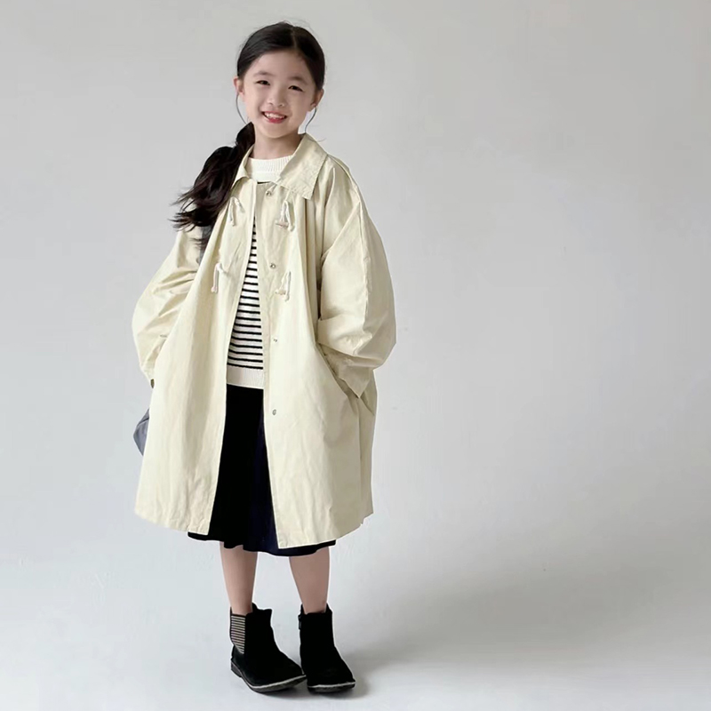 韩版风衣外套女童洋气