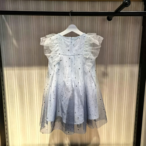 夏季仙女风亮片A字裙无袖连衣裙