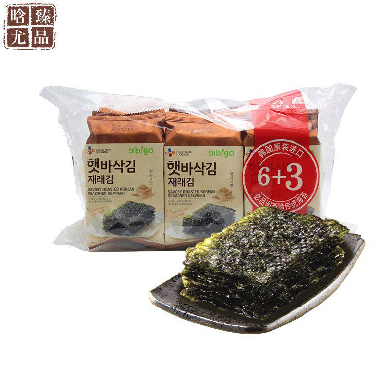 韩国进口CJ bibigo希杰必品阁新脆6+3即食海苔拌饭海苔紫菜45g怎么样,好用不?