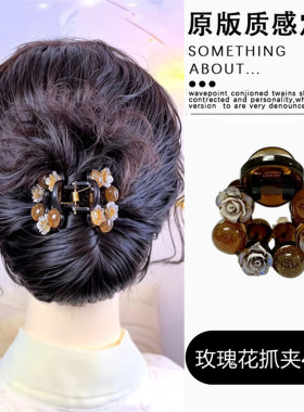 2026新款珠珠抓夹女高级感后脑勺半抓小发夹侧边刘海夹鲨鱼夹头饰
