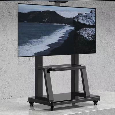 电视移动支架视频教学会议一体机支架立式带轮落地推车电视机挂架