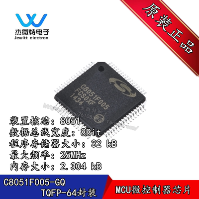 C8051F005 C8051F005-GQR 微控制器 C8051F005-GQ QFP64 全新原装