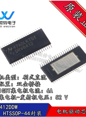 DRV8412DDW DRV8412 封装HTSSOP-44 控制器和驱动器  全新原装