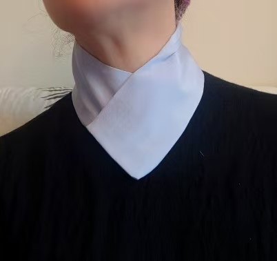 桑蚕丝真丝手工护领护颈小围脖假领