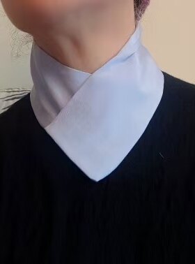 桑蚕丝真丝手工护领护颈小围脖假领