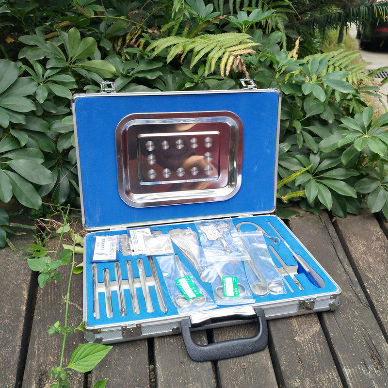 17件套 小动物手术器械箱 手术工具箱包 便携式 兽医畜牧出诊专用