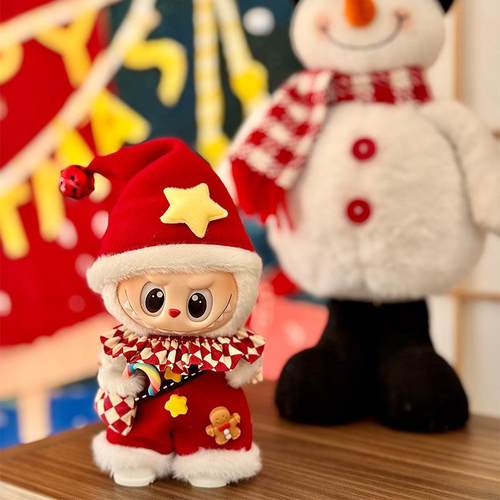 泡泡玛特娃衣圣诞节拉布布labubu