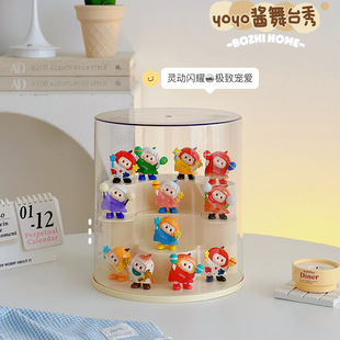 YOYO酱阶梯式置物架萌粒盲盒展示架收纳玩具摆件手办展示柜亚克力