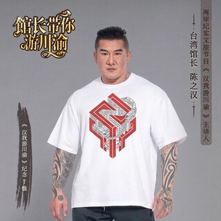 馆长陈之汉t恤汉我游川渝纪念穿楼款270g重磅纯棉短袖新疆棉同款