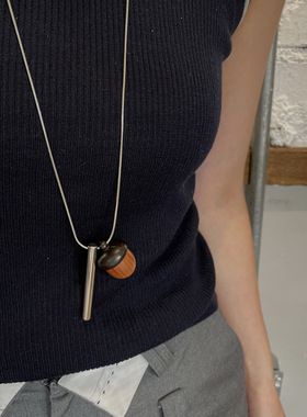 车静媛同款流苏项链ins小众高级感简约叠戴毛衣链长款吊坠饰品