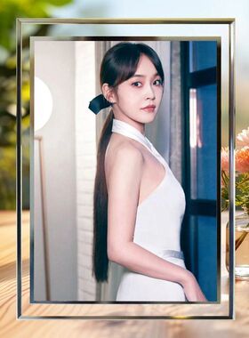 张佳宁粉丝精致水晶玻璃相框欢乐颂周边摆件照片女生闺蜜礼物