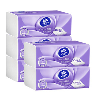 3层90抽 抽纸棉韧立体美 5包