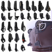 行李箱轮子配件拉杆箱轱辘滑轮老式 旅行箱皮箱布箱定向轮替换脚轮