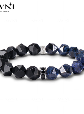 AWNL王子奇同款波塞冬情侣手链男女黑玛瑙手串礼物送礼