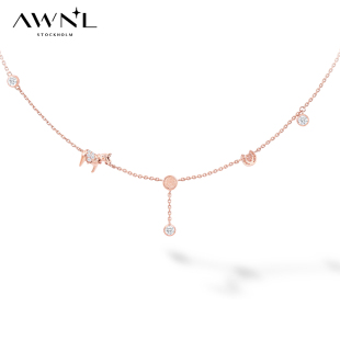 AWNL北欧M陨石达拉木马项链女款 小众饰品礼物送女友