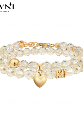 AWNL霖奈北欧M陨石真爱之心手链