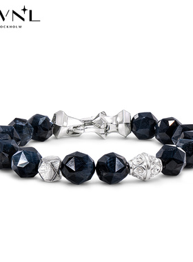 AWNL北欧M陨石须弥星辰鹰眼石男款手链小众高级感礼物送男友