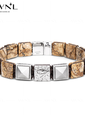 AWNL荷鲁斯之眼图画石守护手串男款磁吸手链礼物送礼