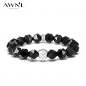 龙血石手串小众新年礼物送男友 AWNL汗血武士黑曜石手链男款