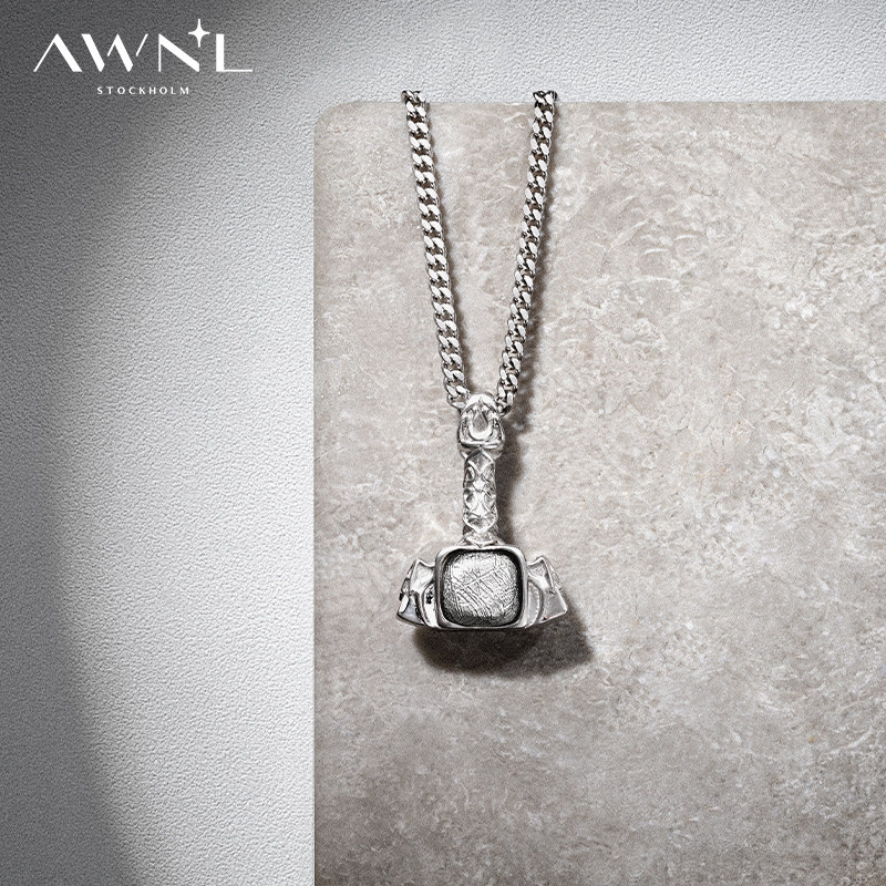 AWNL雷神之锤瑞典M陨石男士项链小众轻奢原创设计送男友礼物
