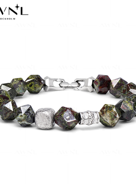 AWNL北欧M陨石天龙手链男款南非龙血石小众礼物送礼