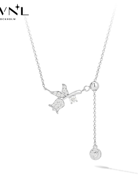 AWNL霖奈铃兰花项链天然宝石