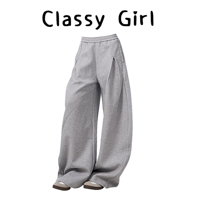 秋冬美式宽松设计感气质休闲裤子