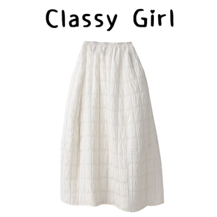 厚款 ‘云絮绗迹’双绗缝格纹面料冬季 夹棉A字半裙 girl Classy