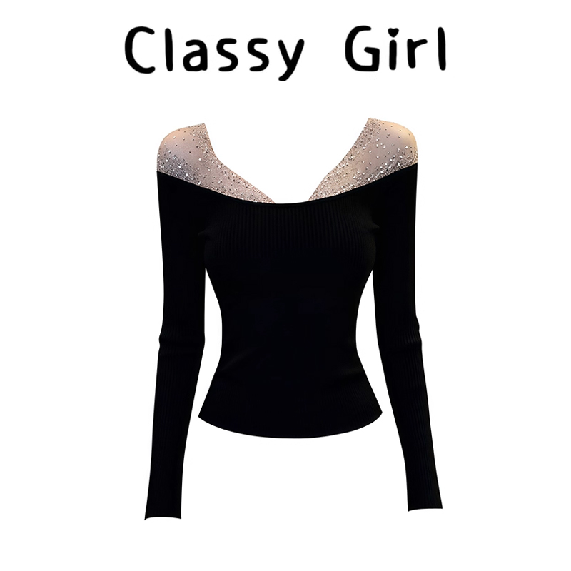 秋冬氛围感显瘦设计感气质上衣