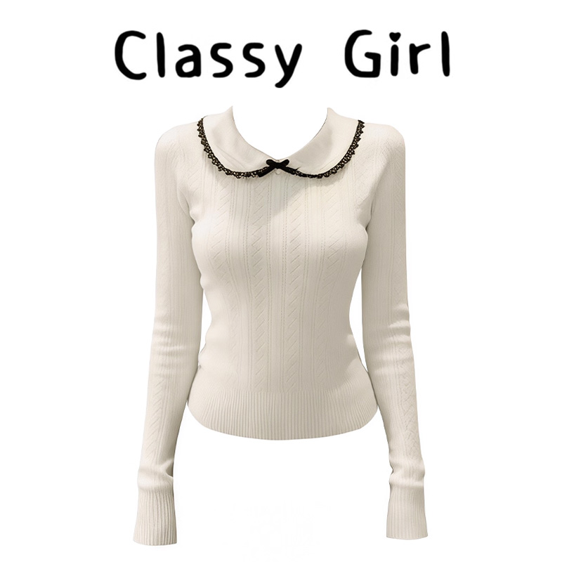 秋冬氛围感显瘦气质针织衫上衣