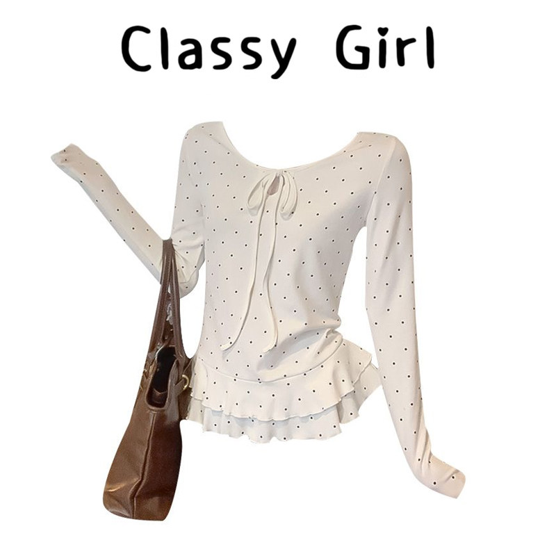 秋冬修身辣妹设计感T恤内搭上衣