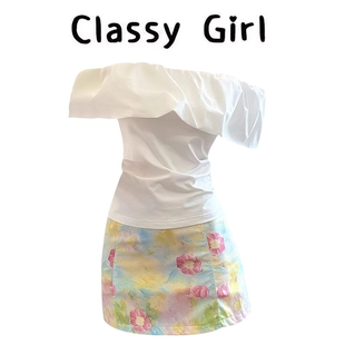 碎花短裙套装 穿搭夏日海边多巴胺绝美裙 女初夏独特漂亮小裙子夏季