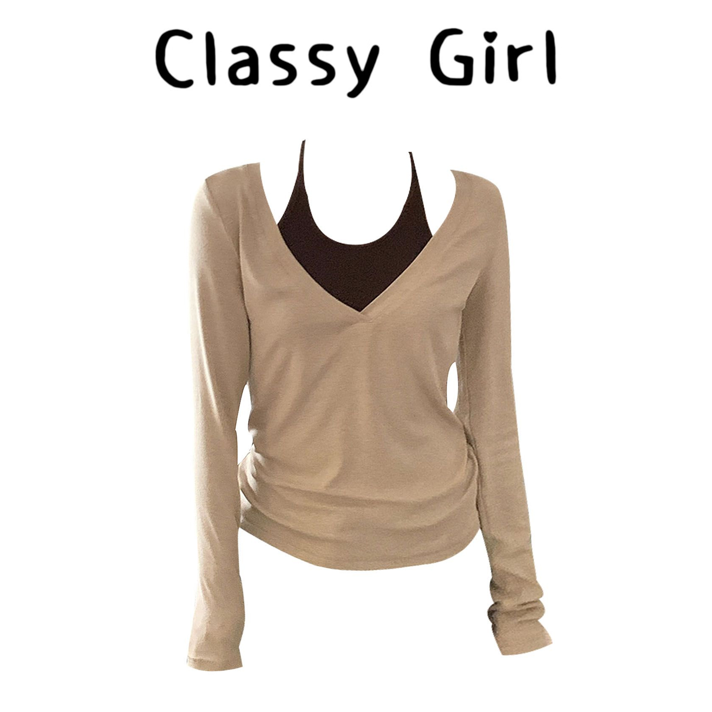 早秋韩系挂脖打底衫显瘦气质上衣