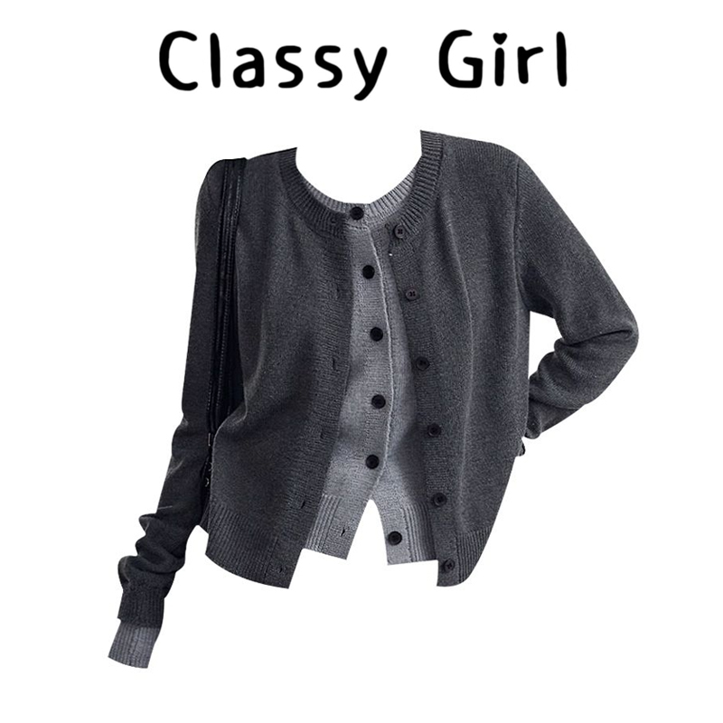 秋冬显瘦气质设计感假两件上衣