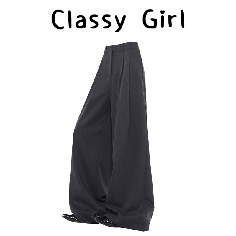 秋冬设计感显瘦气质休闲阔腿裤