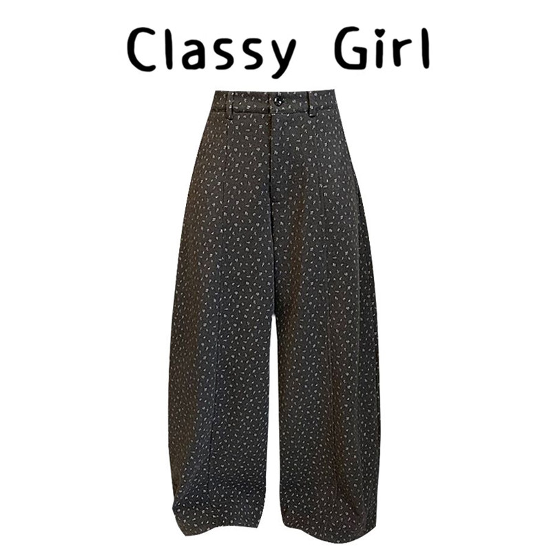 2026冬季韩系磨毛加绒碎花百搭休闲裤设计感女宽松显瘦阔腿直筒裤,女装/女士精品,大码裤装,淘宝优惠券,粉丝福利购,淘宝优惠卷
