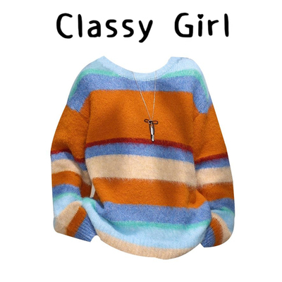 秋冬韩系显瘦设计感针织毛衣上衣