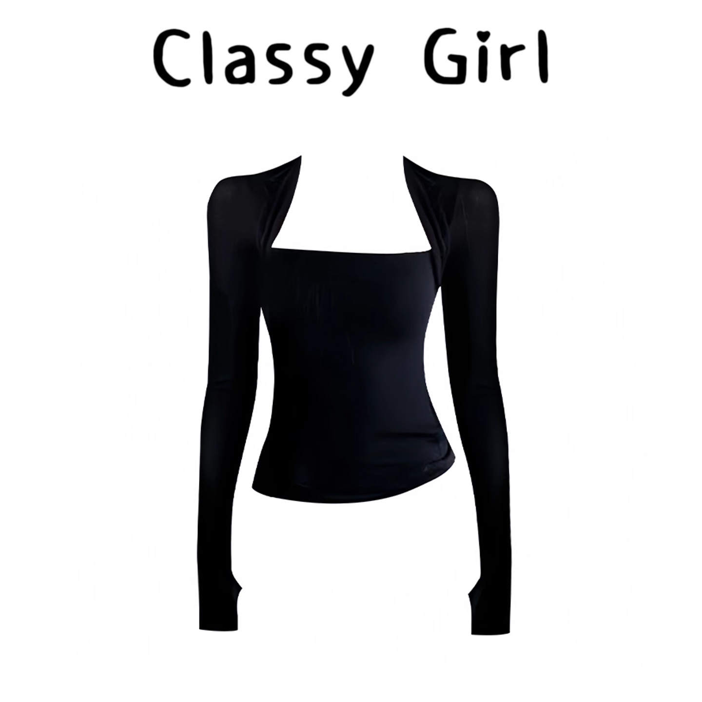 早秋收腰显瘦打底衫气质上衣t恤