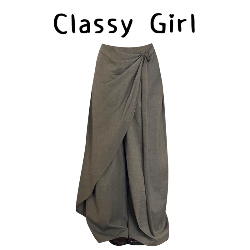 秋冬美式复古不规则慵懒松休闲裤