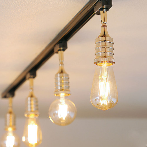 简约客厅卧室照明轨道灯复古工业风店铺餐厅收银台吧台创意导轨灯