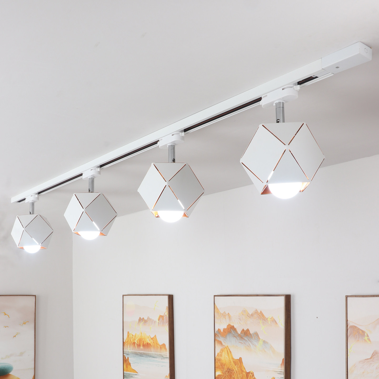 黑白客厅背景墙餐厅卧室照明轨道灯店铺创意商用导轨条LED射灯具,家装灯饰光源,轨道灯,淘宝优惠券,粉丝福利购,淘宝优惠卷