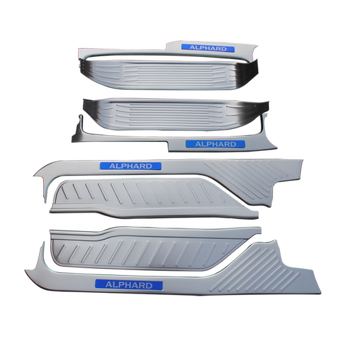 老埃尔法迎宾踏板威尔法门槛左右肽轨道饰条后护板亮条改装1020系