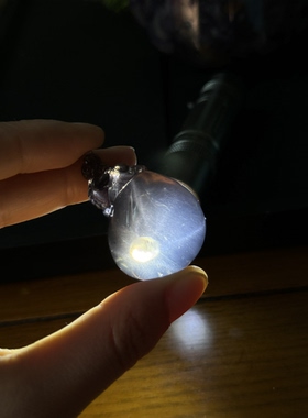 梦幻蓝光烟晶金蟾钱袋子我自己雕刻的微棉裂的有爆闪草莓子