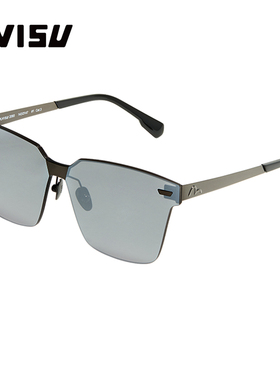 EVISU眼镜惠美寿街拍网红太阳镜无框男女墨镜半反光镜面镜片2060