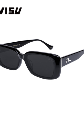 新品EVISU简约中性复古小脸方框潮牌太阳镜防晒墨镜2097