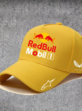 红牛车队mobil1赛车F1A星鸭舌帽男女机车休闲户外防晒遮阳棒球帽
